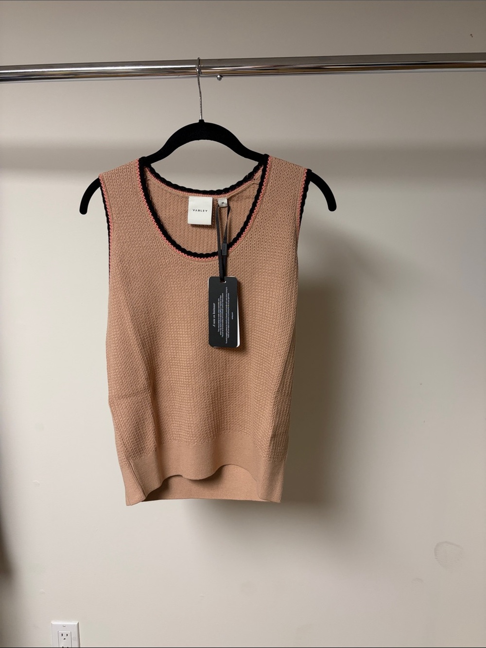 Varley higson knit tank light taupe